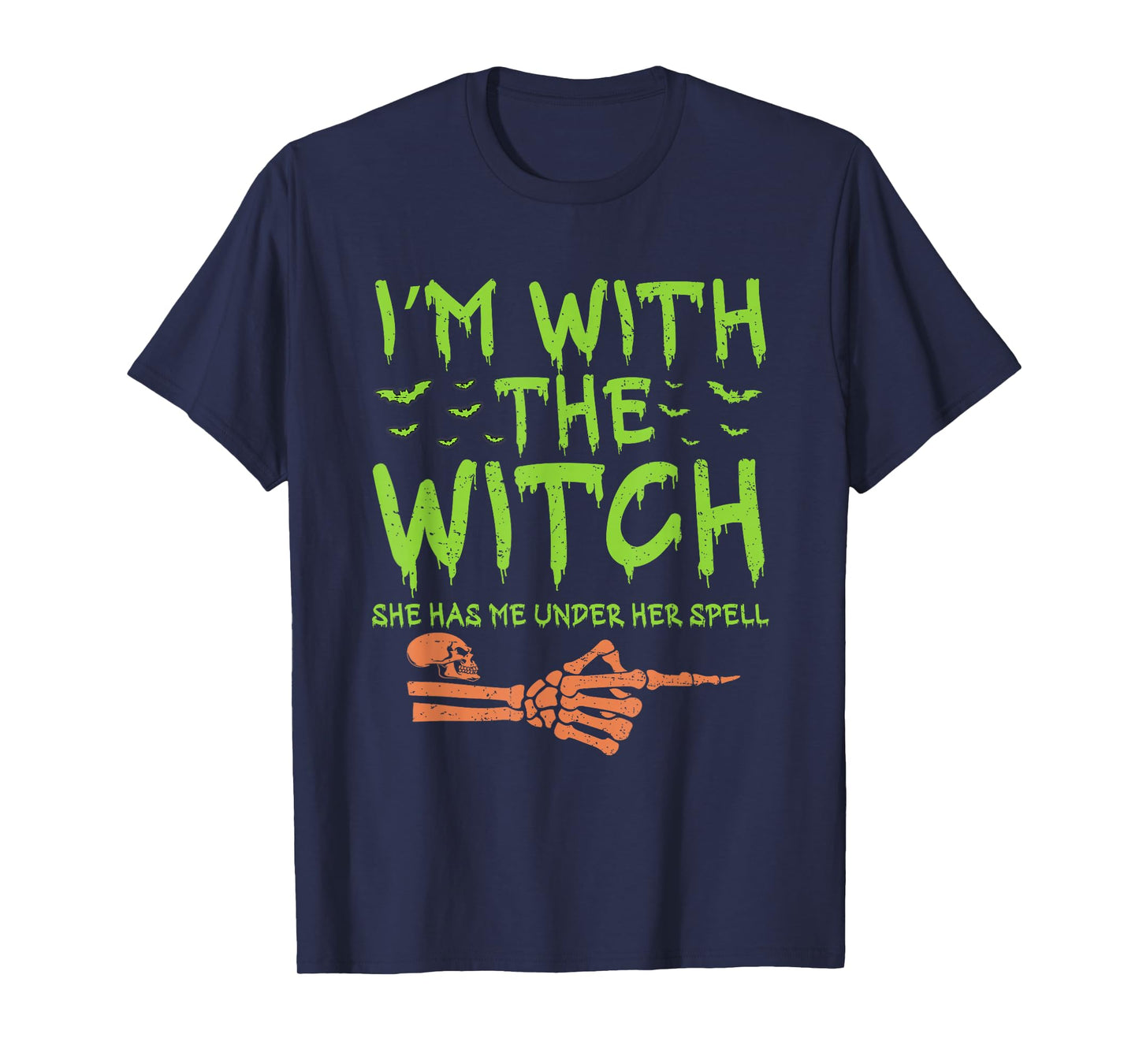 I'm with The Witch Funny Halloween Couple Costume Party T-Shirt