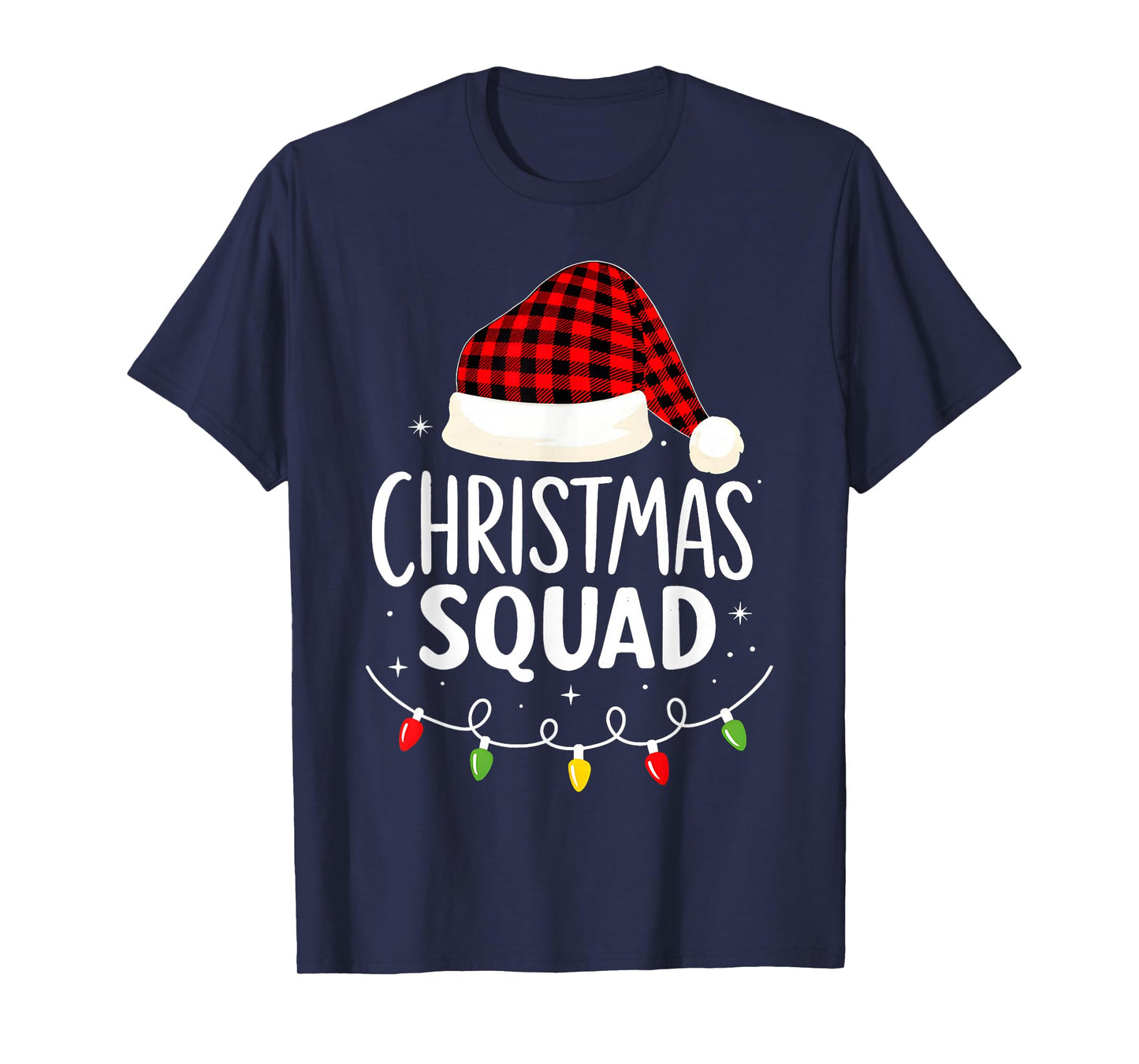 Christmas Squad Family Matching Pajamas Xmas Santa Hat T-Shirt