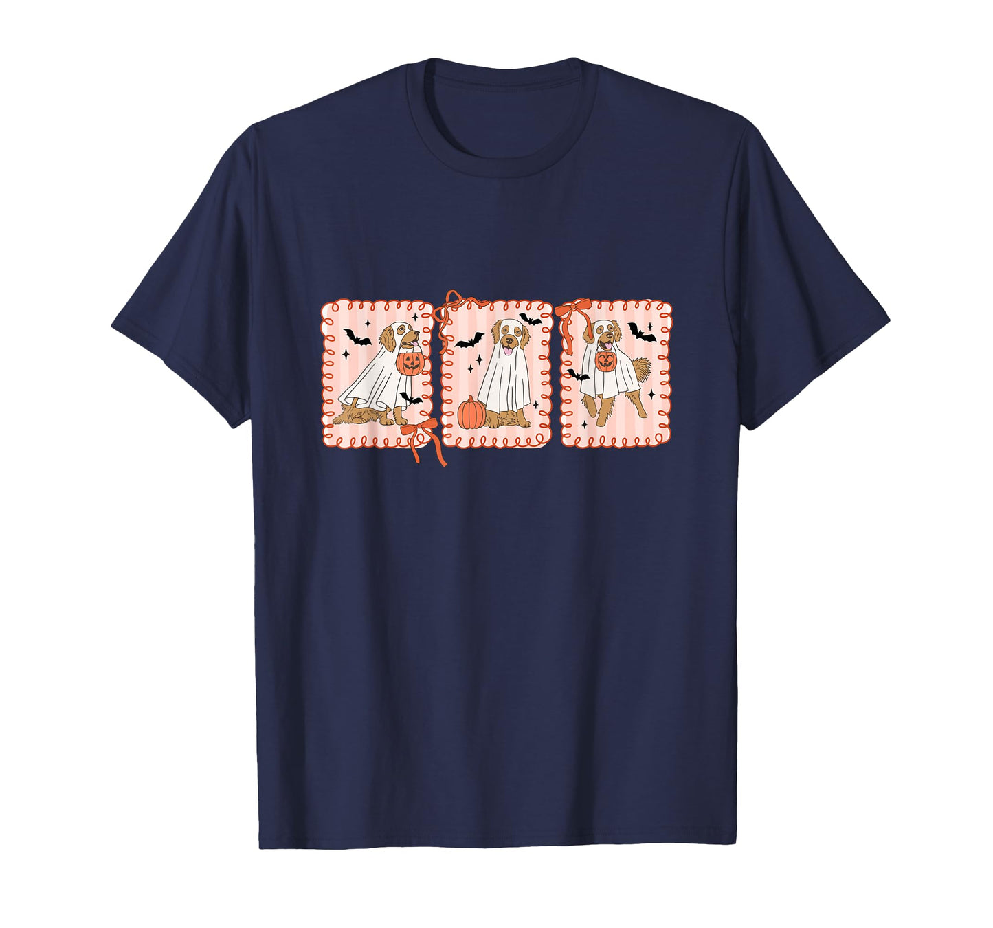 Ghost Dog Halloween Golden Retriever Dog Mom Trick Or Treat T-Shirt