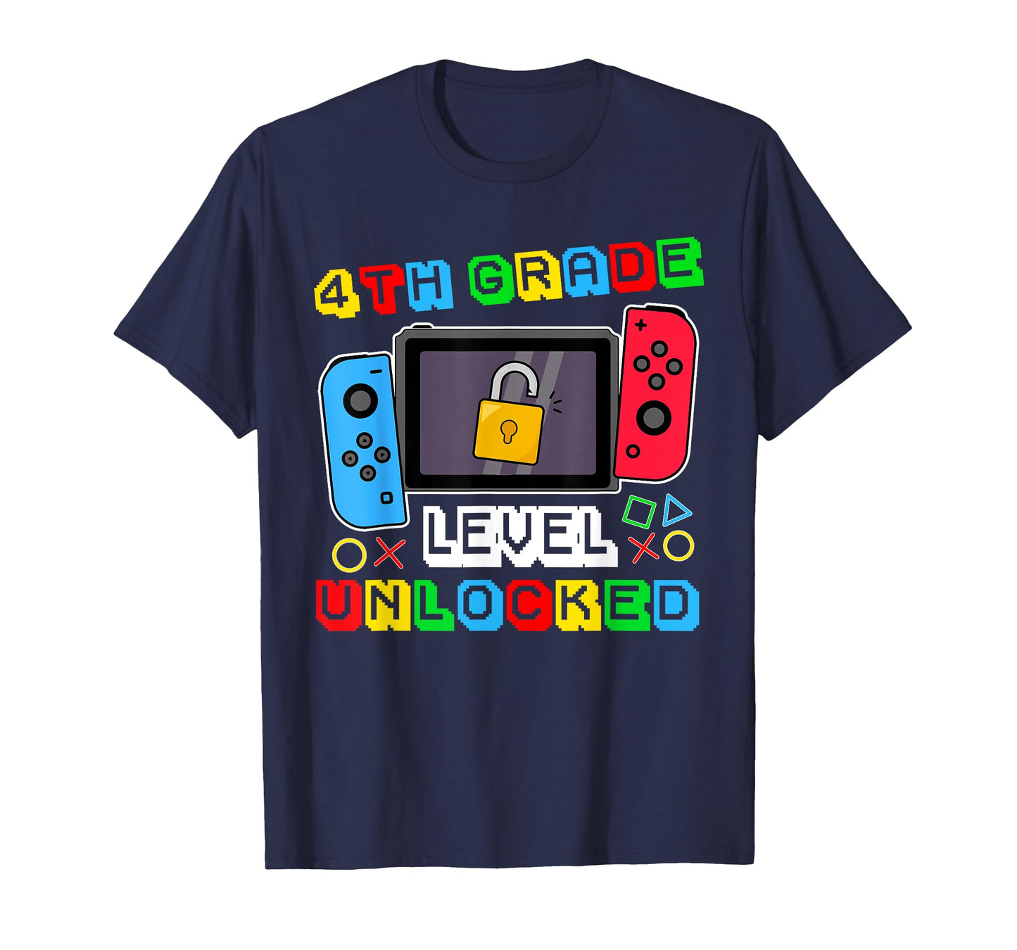 4th grade Level Unlocked Gamer Back to School Boy T-Shirt
