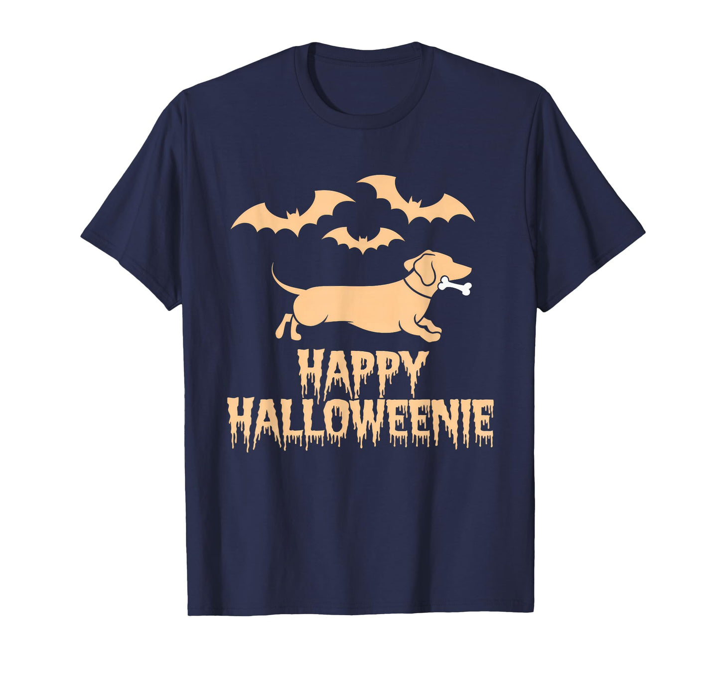 Happy Halloweenie Tshirt Women Men Wiener Monster Party T-Shirt