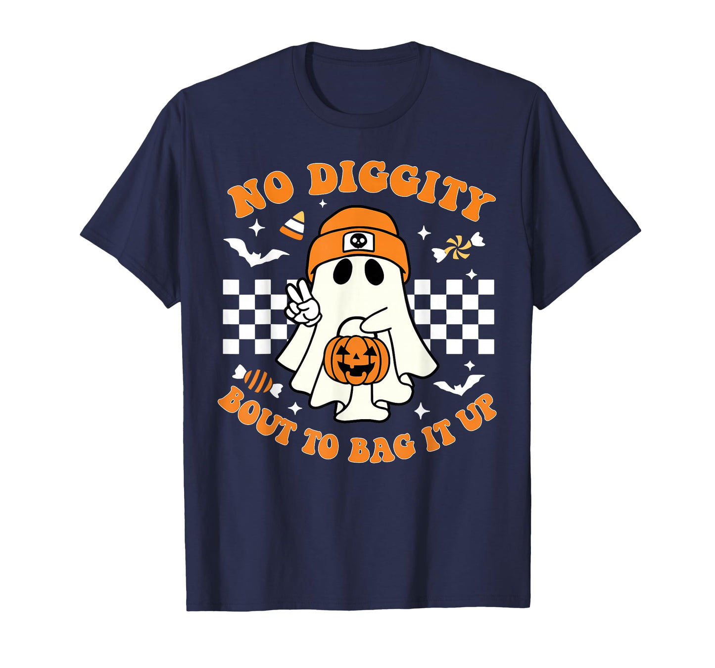 No Diggity Bout to Bag It Up - Ghost Halloween T-Shirt