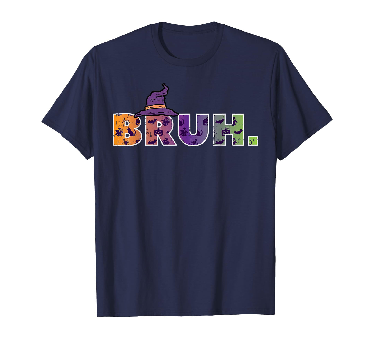 Halloween Bruh Witch Hat Funny Costume Meme Men Women Kids T-Shirt