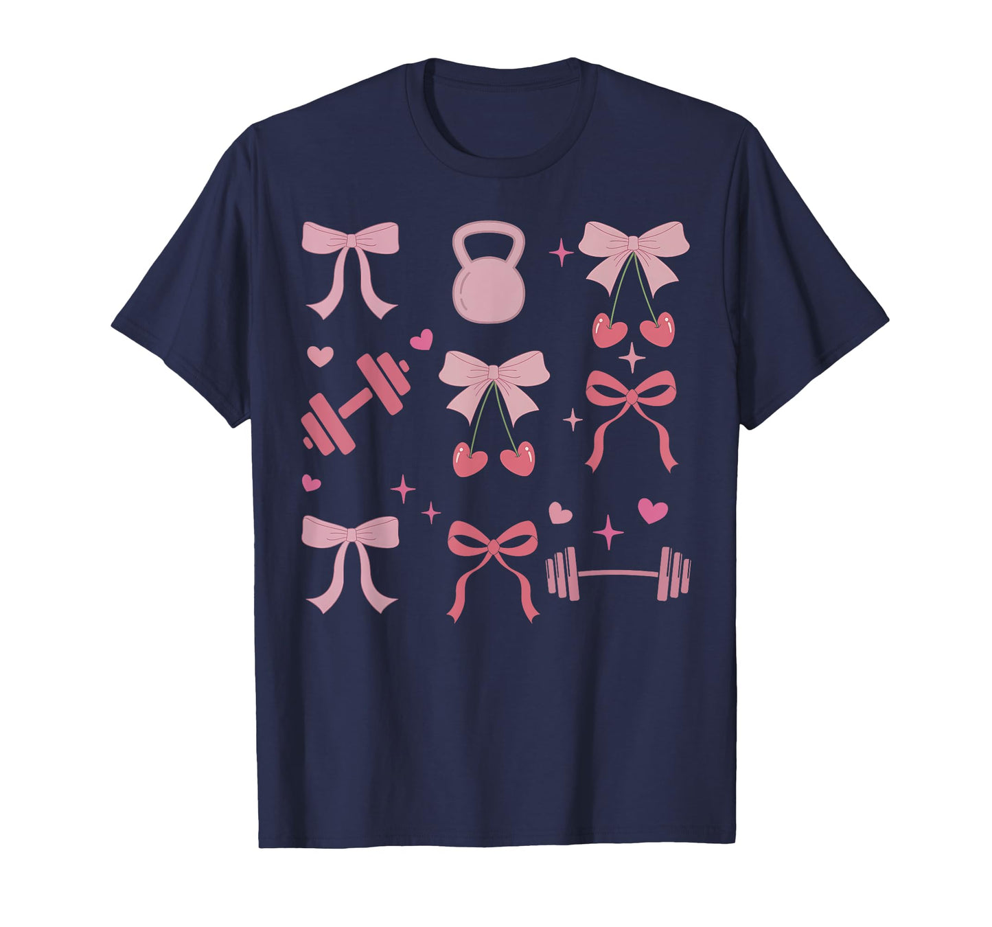 Coquette Bow Workout Weightlifting Gym Fitness Deadlift T-Shirt