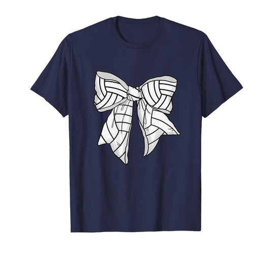 Coquette Volleyball Bow for Teen Girls Sports Mom Women T-Shirt