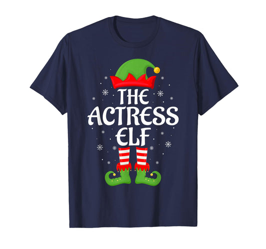 Actress Elf Xmas Family Matching Elf Squad Christmas T-Shirt