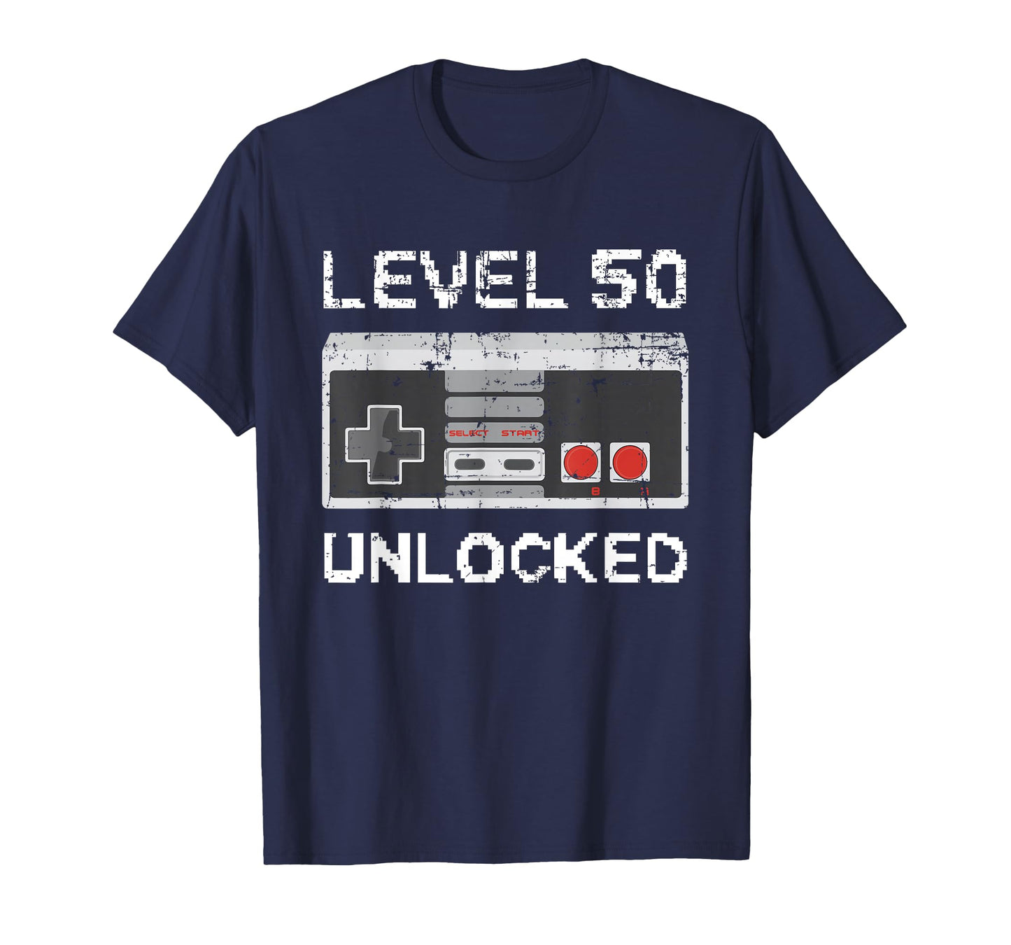 Level 50 Unlocked 50th Birthday Tee 50 Years Old T-Shirt
