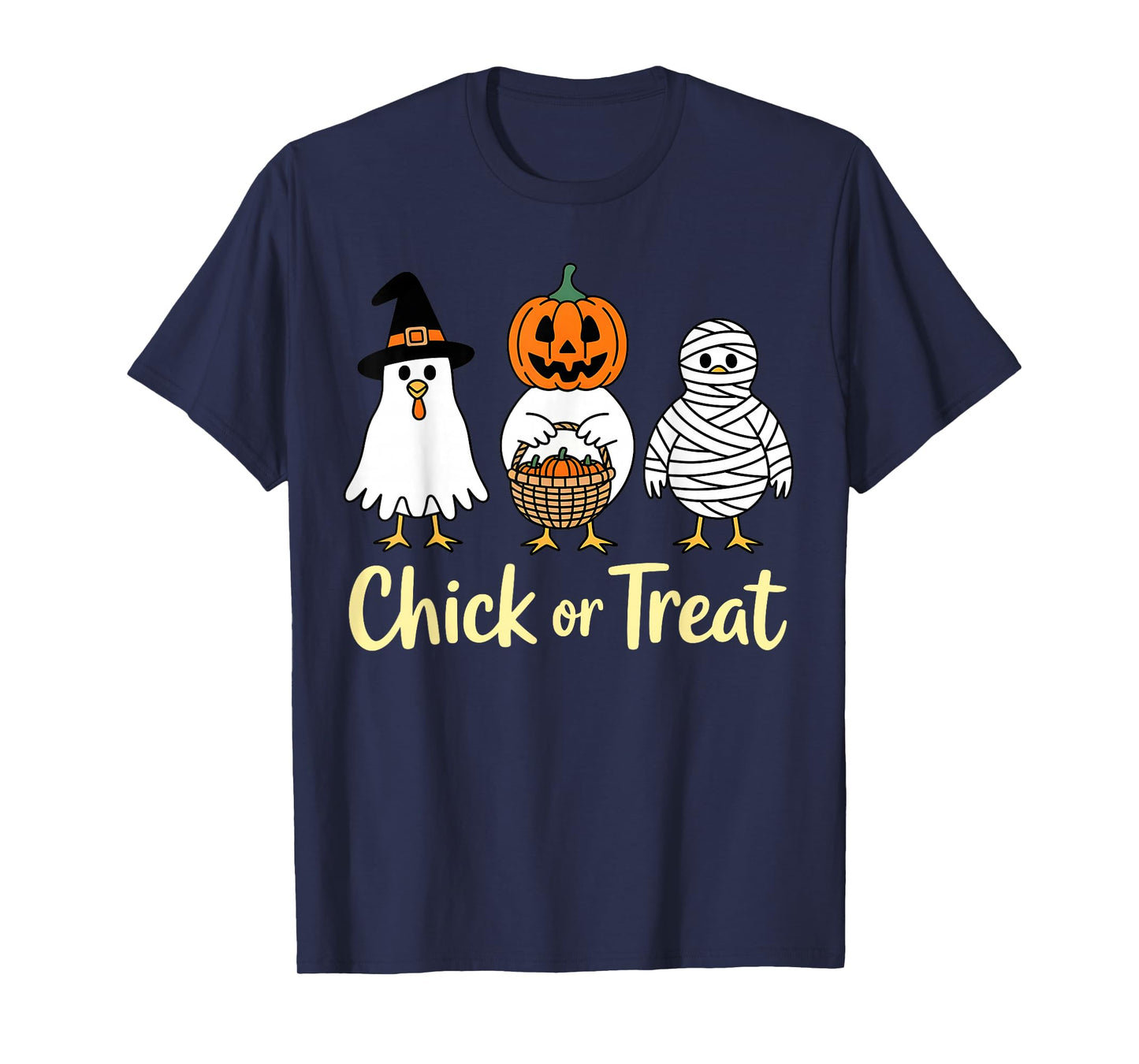 Chick Or Treat Halloween Witch Spooky Chicken T-Shirt