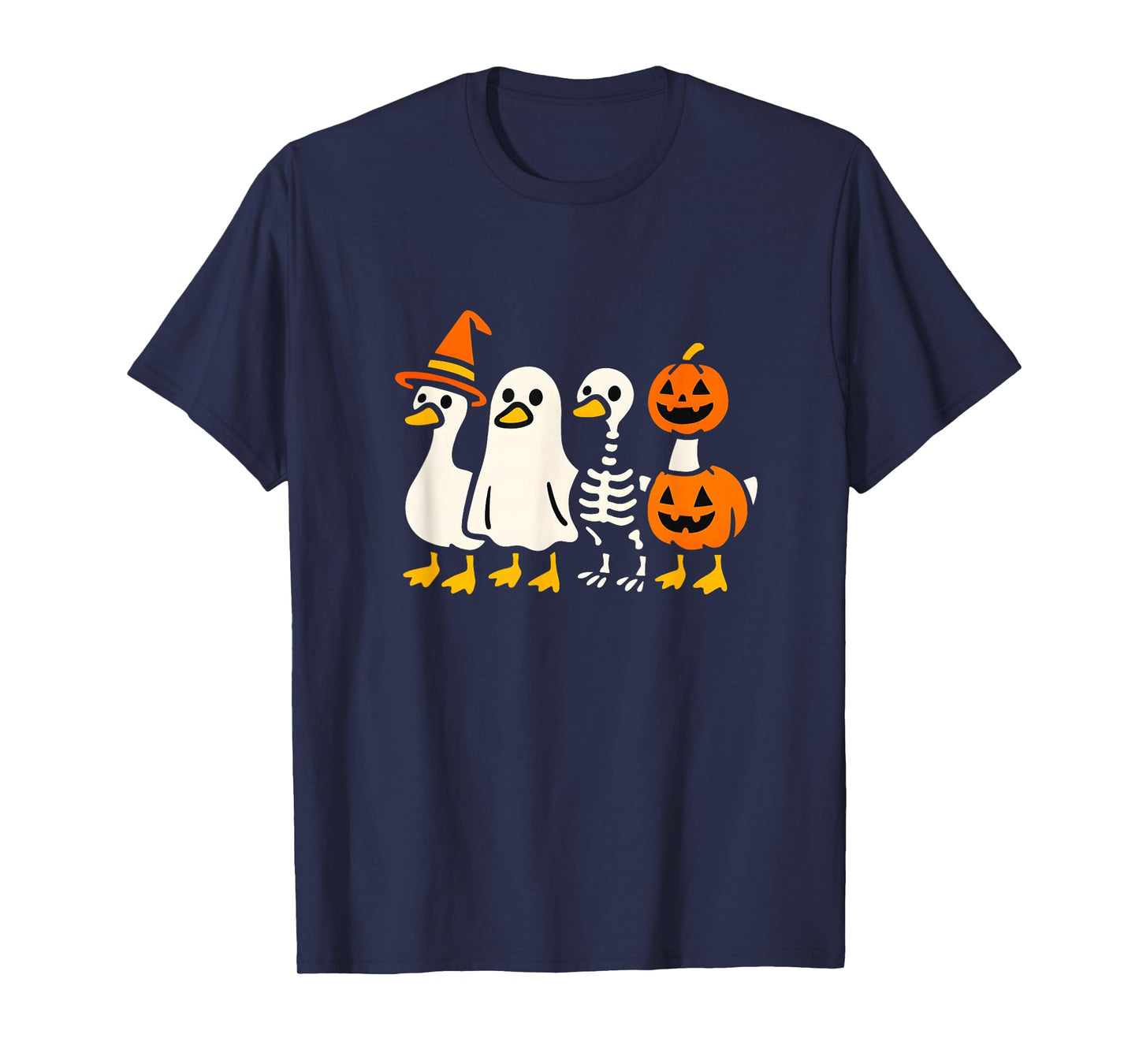 Spooky Goose Halloween Silly Meme Funny Women Kids T-Shirt
