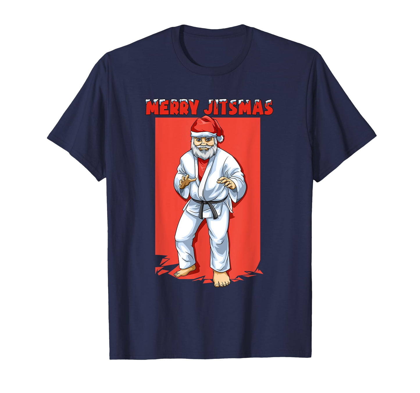 Christmas Jiu Jitsu and MMA Santa Claus T-Shirt