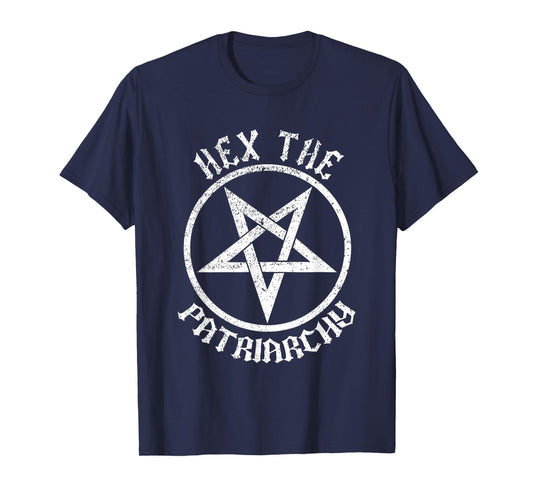 Feminist Witch Hex The Patriarchy Halloween Pentagram Occult T-Shirt