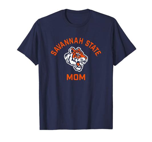 Savannah State University SSU Tigers Arched Mom T-Shirt