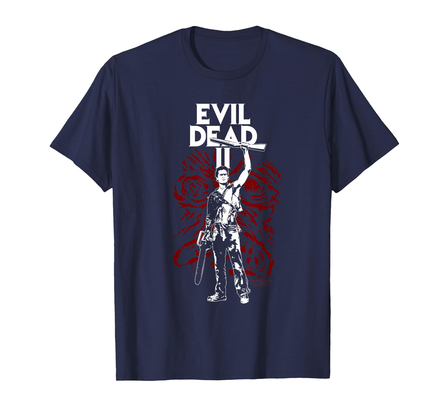 Evil Dead 2 Ash with The Book of The Dead Horror Movie T-Shirt