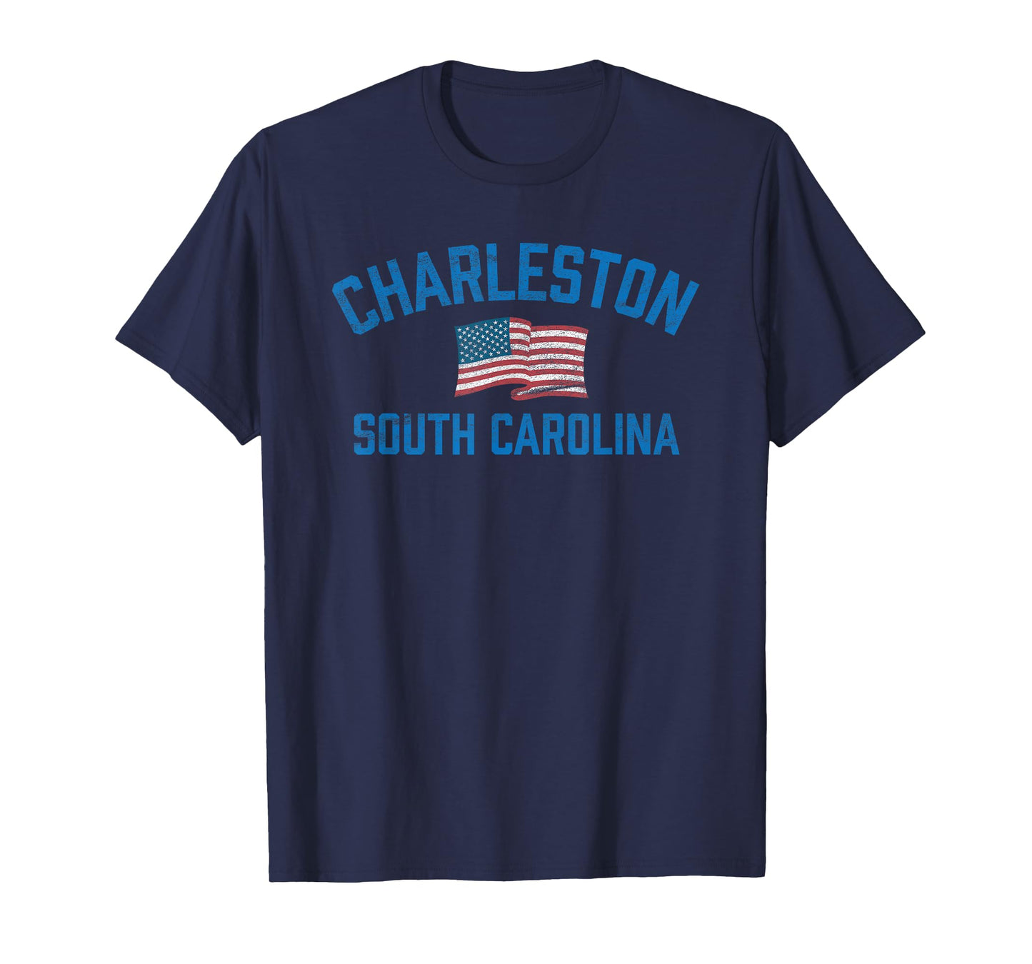 Charleston South Carolina USA Flag Vintage Athletic T-Shirt