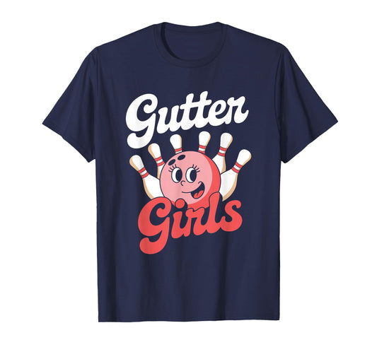 Cute Retro Gutter Girls Bowling T-Shirt