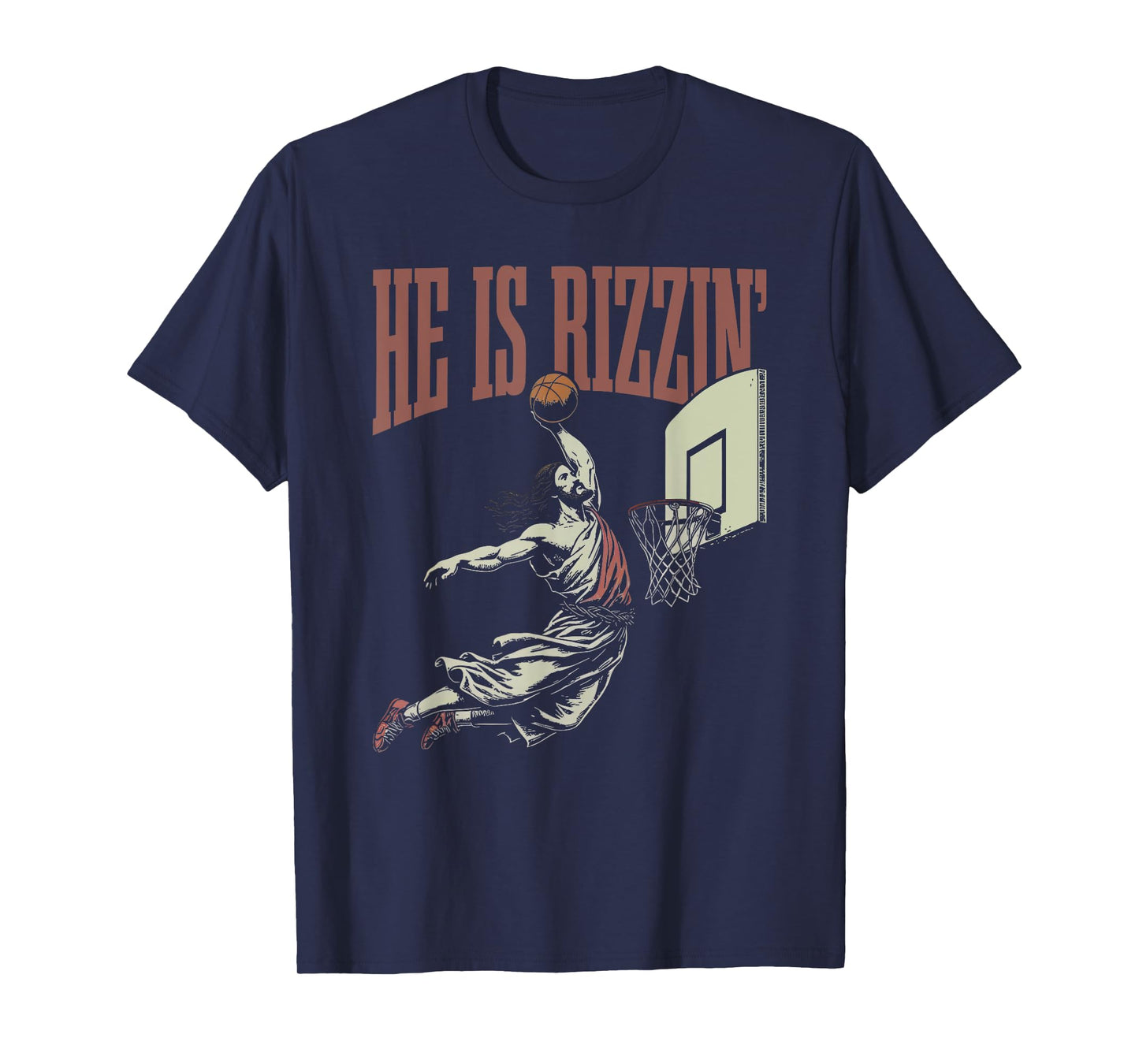 funny quotes about god he is rizzin' T-Shirt, Small, Black