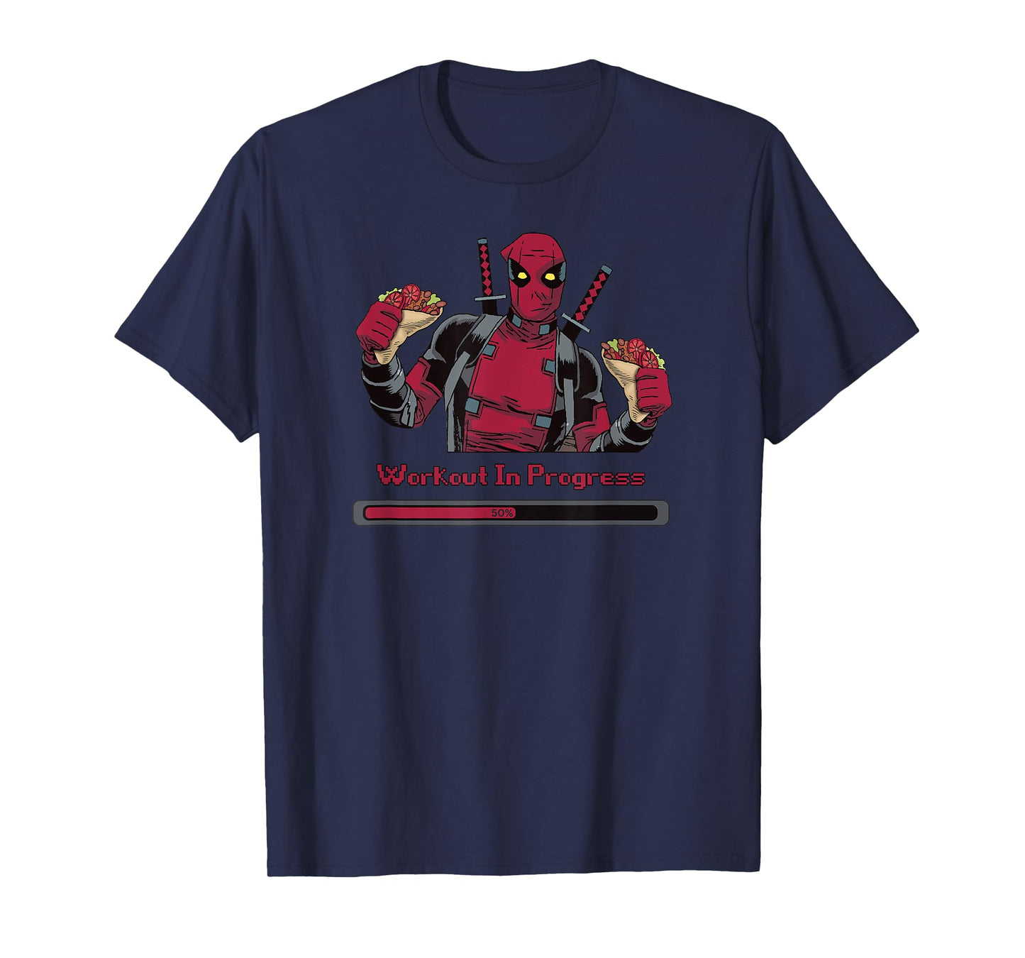 Marvel Deadpool Workout In Progress Tacos T-Shirt