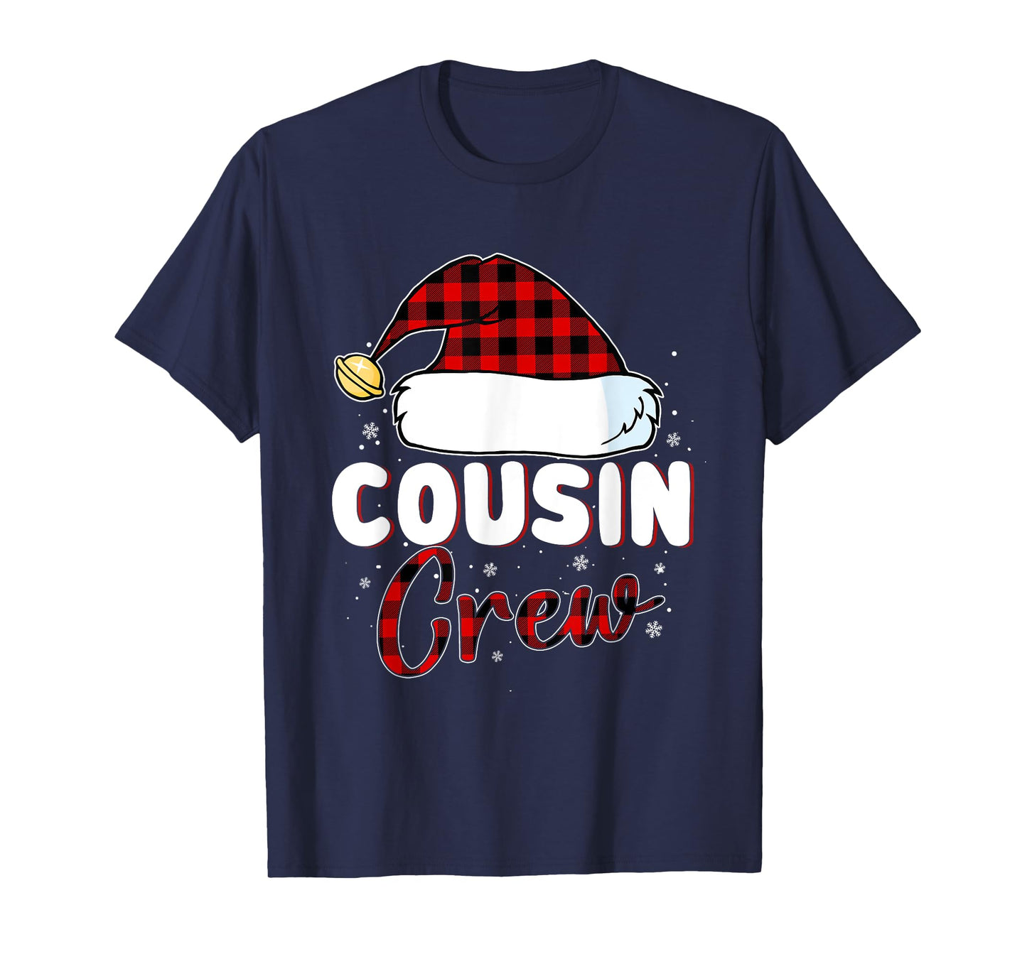 Christmas Cousin Crew Buffalo red Plaid Pajamas Family Xmas T-Shirt
