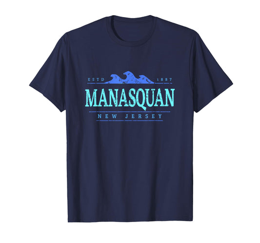 Manasquan New Jersey | Manasquan NJ Shoreline T-Shirt