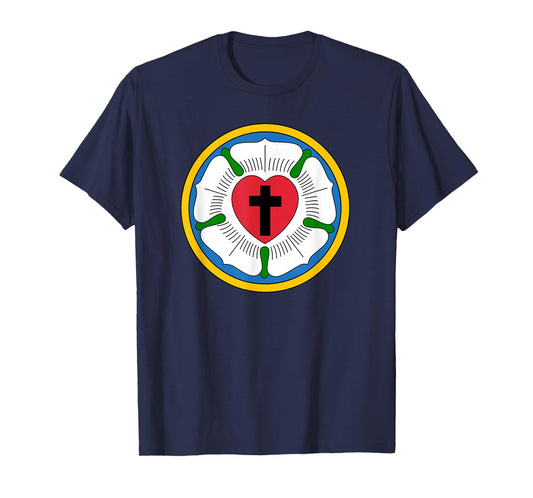 Lutheran 95 Theses Martin Luther Rose Reformation Concords T-Shirt