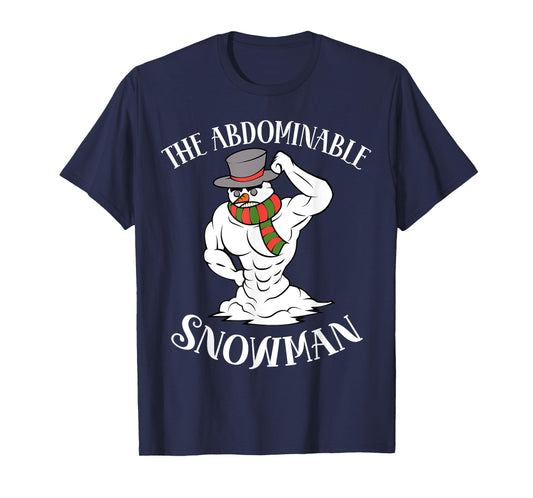 Funny Christmas Workout Xmas Abominal Snowman Abdominal Gift T-Shirt
