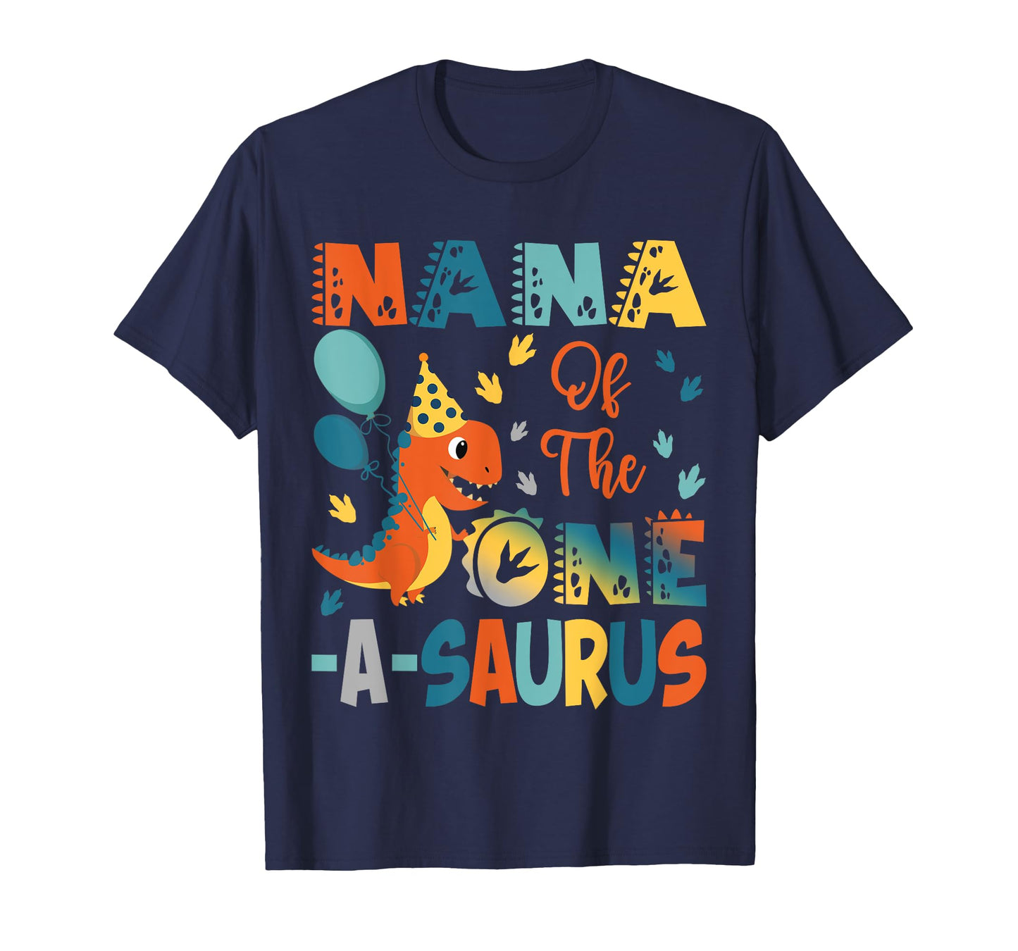 Nana Of The One-A-Saurus 2Nd Birthday Dinosaur Party T-Shirt