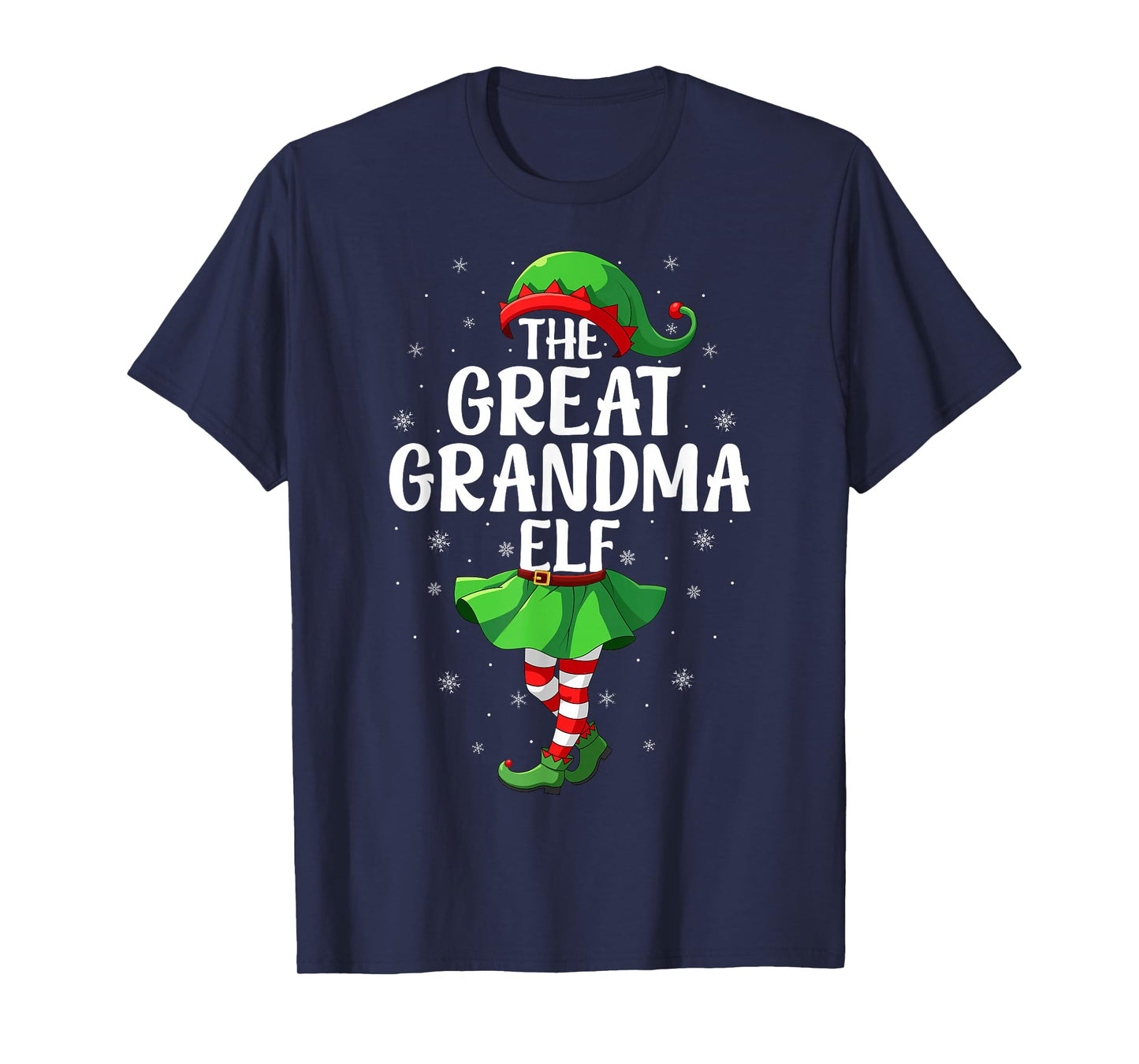 Great Grandma Elf Christmas Girl Women Elf Squad Xmas Family T-Shirt
