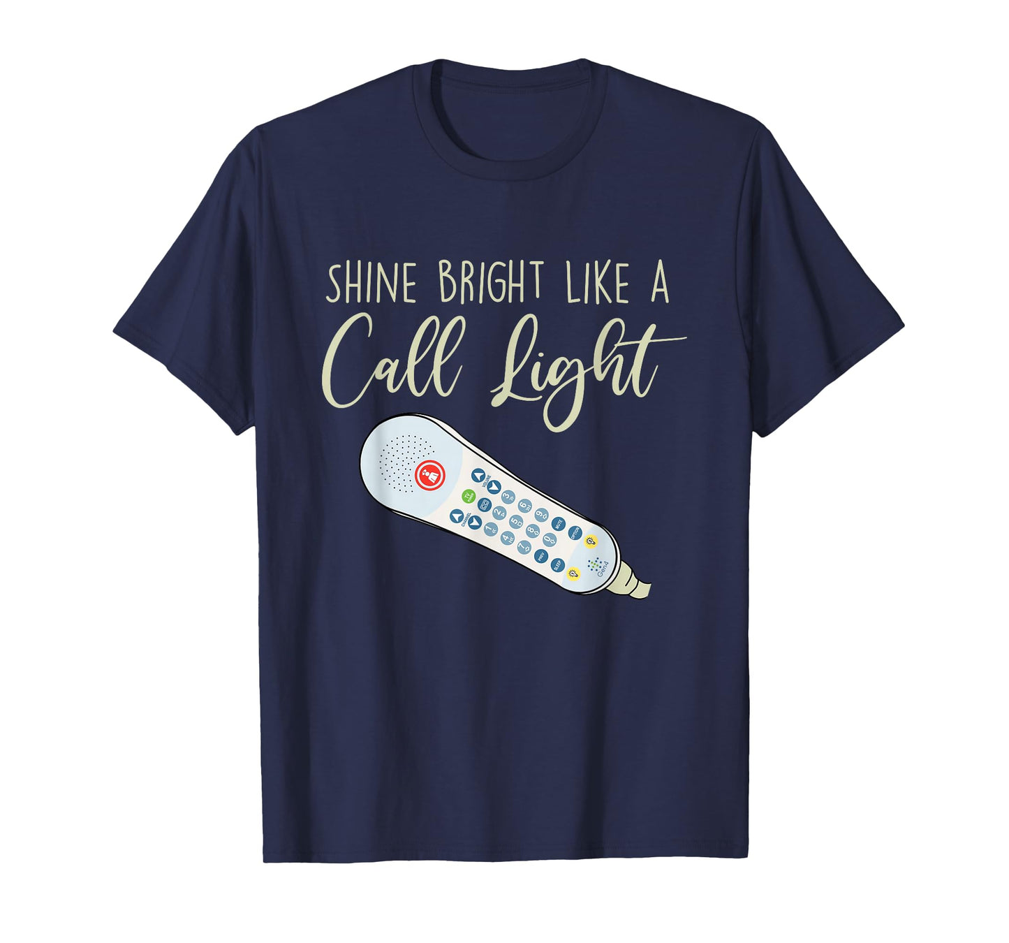 Shine Bright Like A Call Light Nurse Funny Merry Christmas T-Shirt