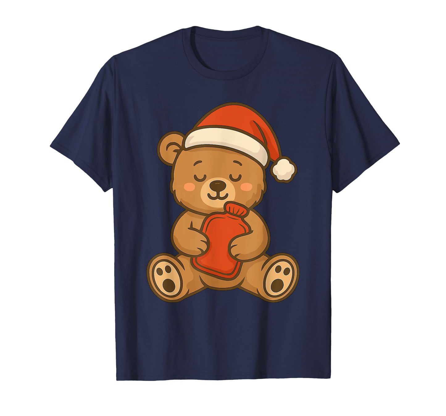 Christmas Bear with Hot Water Bottle – Relaxed Xmas T-Shirt