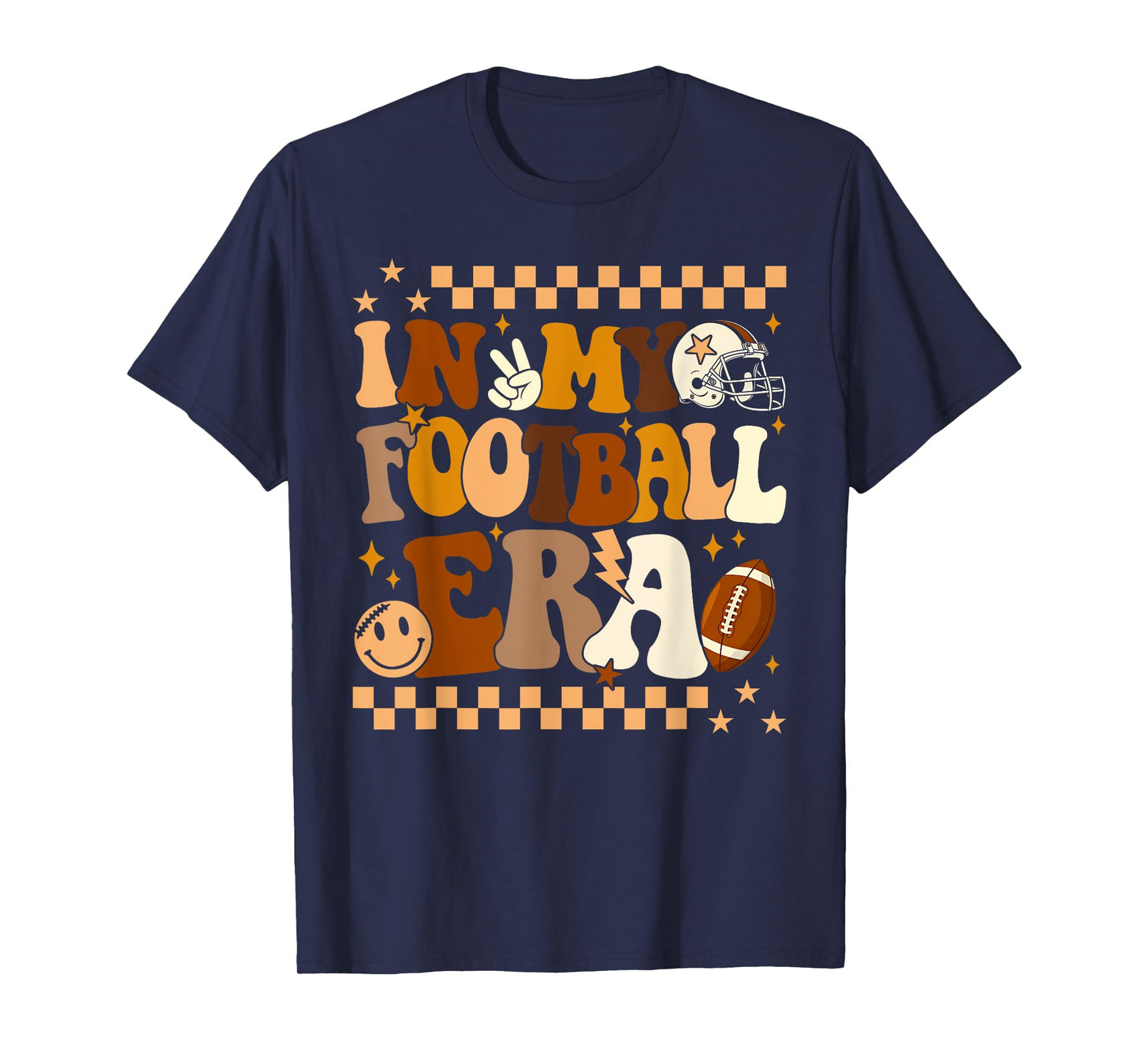 Groovy In My Football Era Football Lovers Men Women Kid T-Shirt