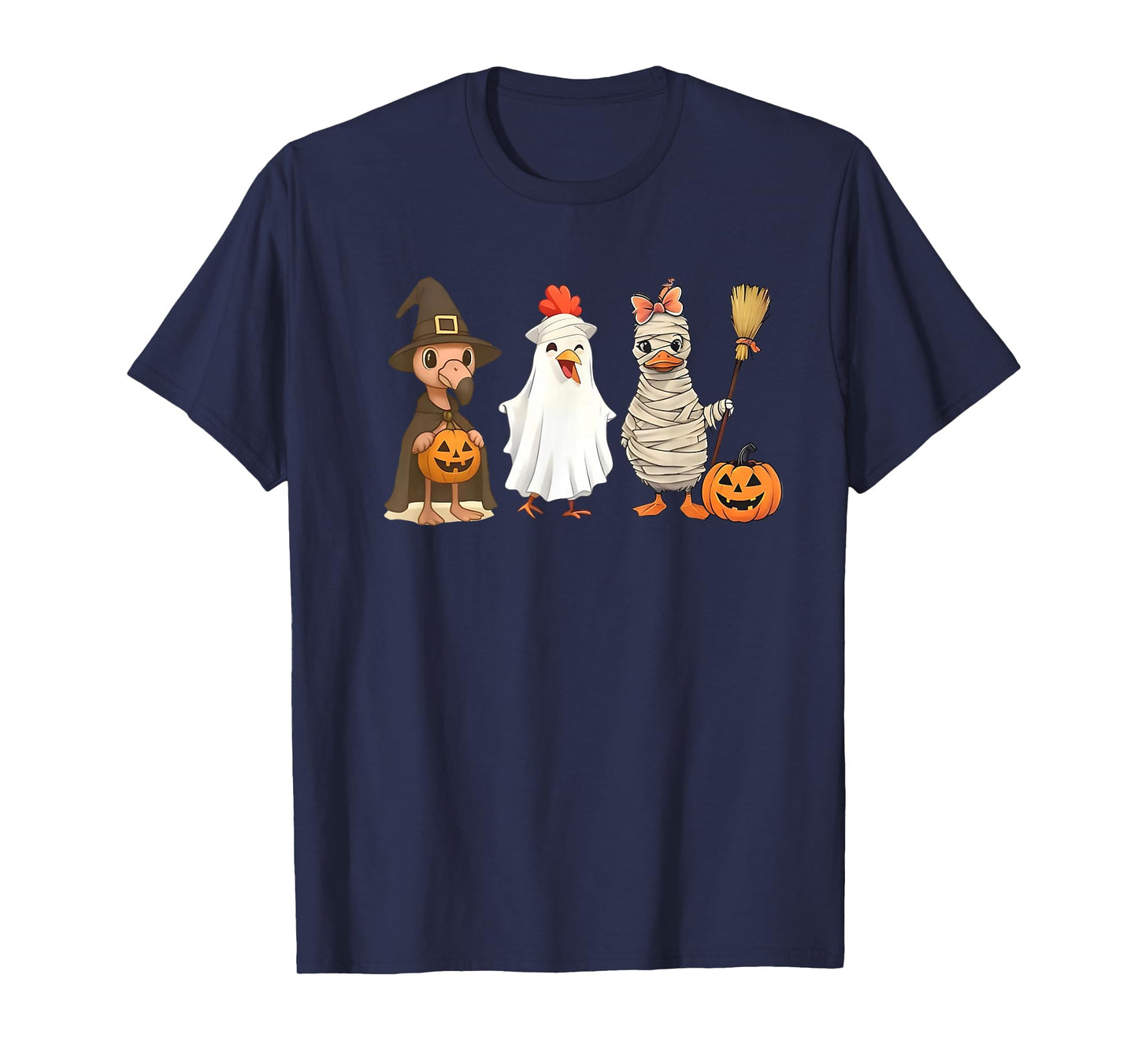Flamingo Chicken Duck Halloween Funny Farmyard Costume T-Shirt
