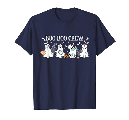 Boo Boo Crew Nurse Ghost Nursing Halloween Spooky Nurse T-Shirt