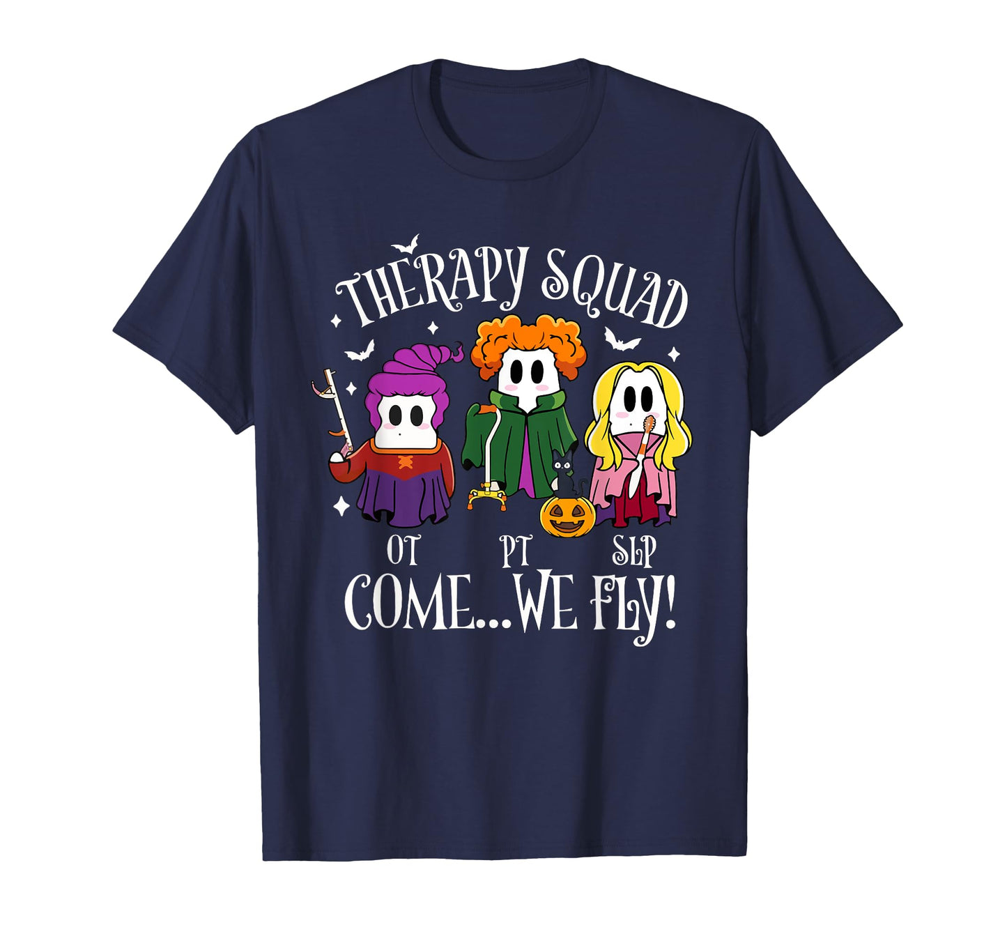Therapy Squad SLP OT PT Ghost Halloween Nurse Costume Speech T-Shirt