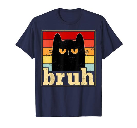 Funny Bruh Cat Meme Shirt for Teens Boys Girls Men Women T-Shirt