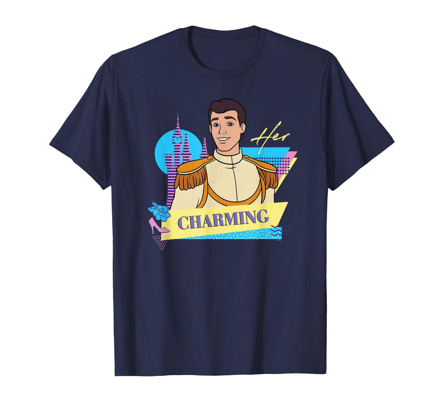 Disney Cinderella Retro Couples Matching Her Prince Charming T-Shirt