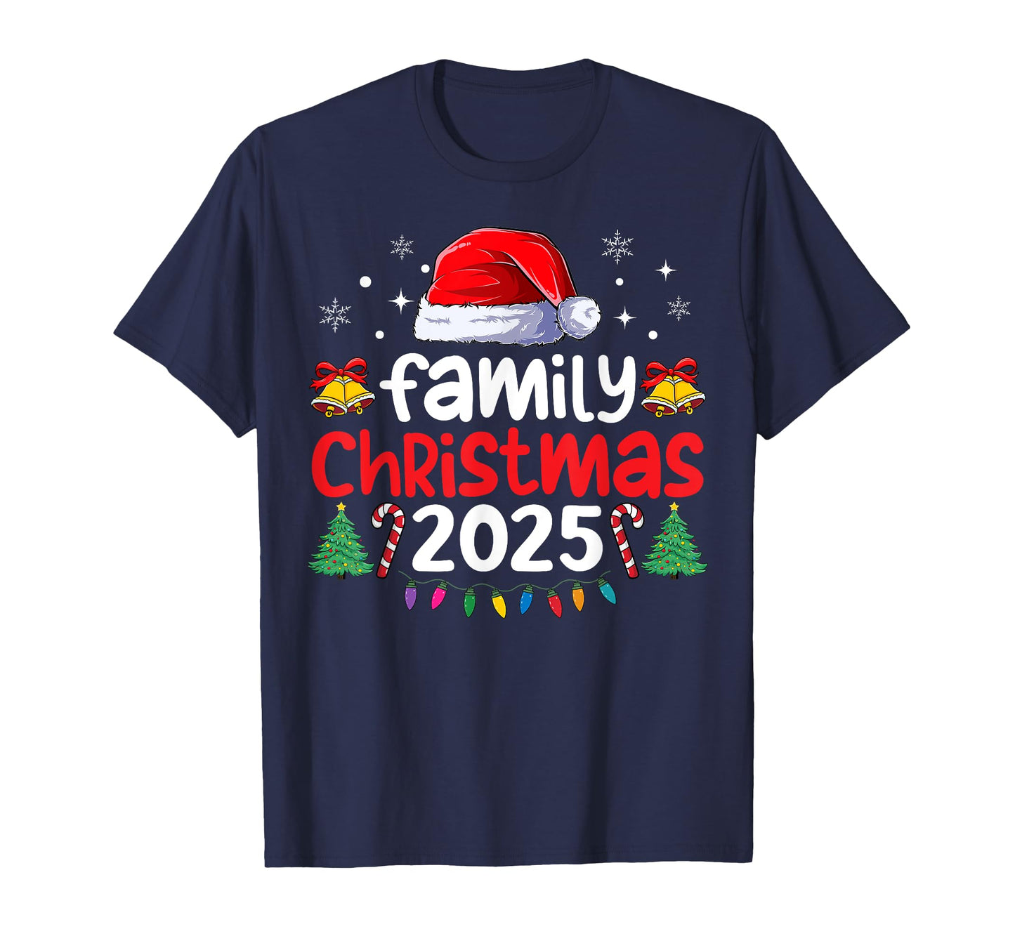 Family Christmas 2025 Matching Group Outfit Xmas Squad Santa T-Shirt