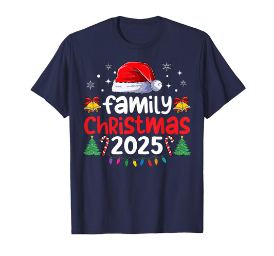 Family Christmas 2025 Matching Group Outfit Xmas Squad Santa T-Shirt