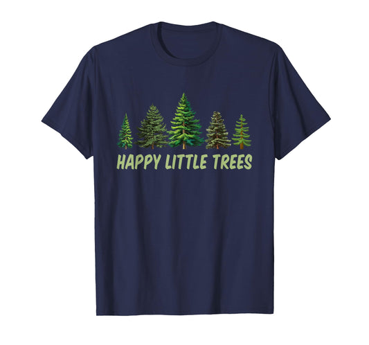 Happy Little Trees Vintage Camping T-Shirt