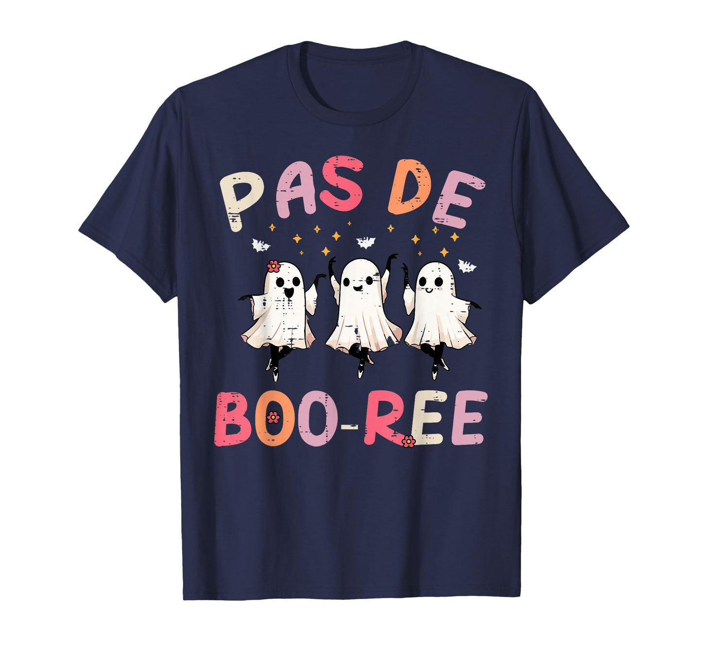Pas De Booree Dancing Ghosts Ballet Ballerina Halloween Girl T-Shirt