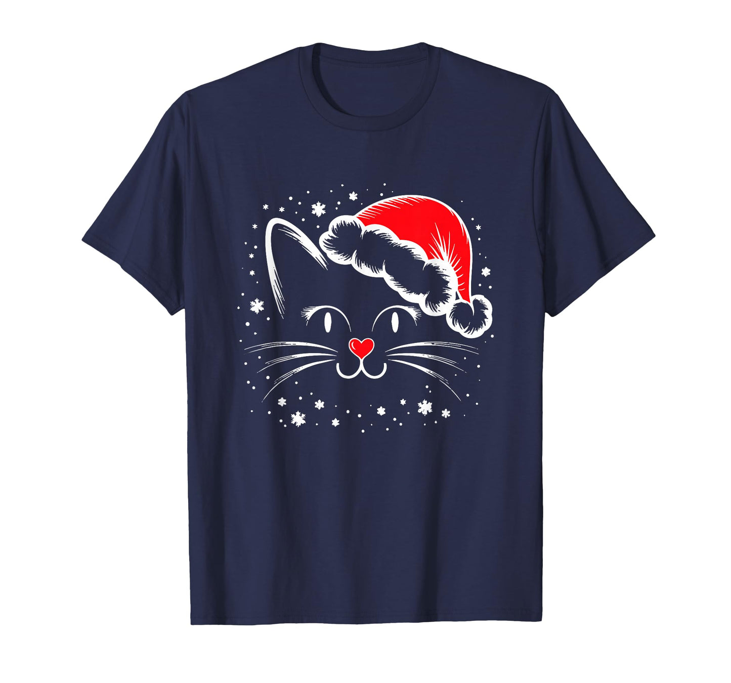 Cute Santa Cat Lover Christmas Men Women Kids T-Shirt