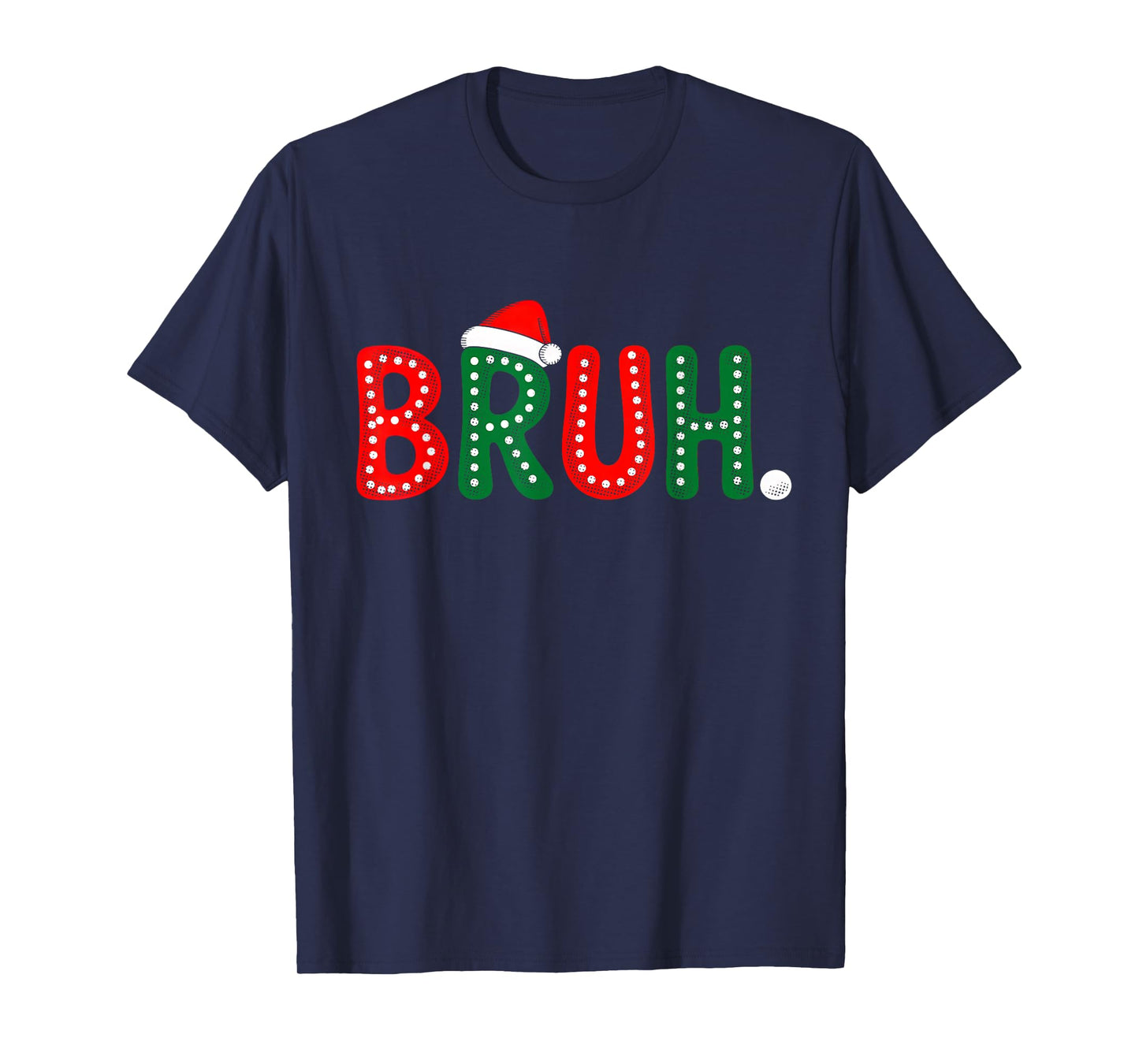 Bruh Funny Christmas Groovy Teens Boys Kids Xmas Pajamas T-Shirt