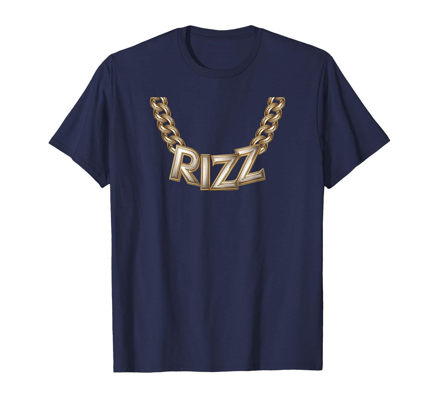 Kid Boy Slang Gold Chain Rizz Necklace Costume T-Shirt