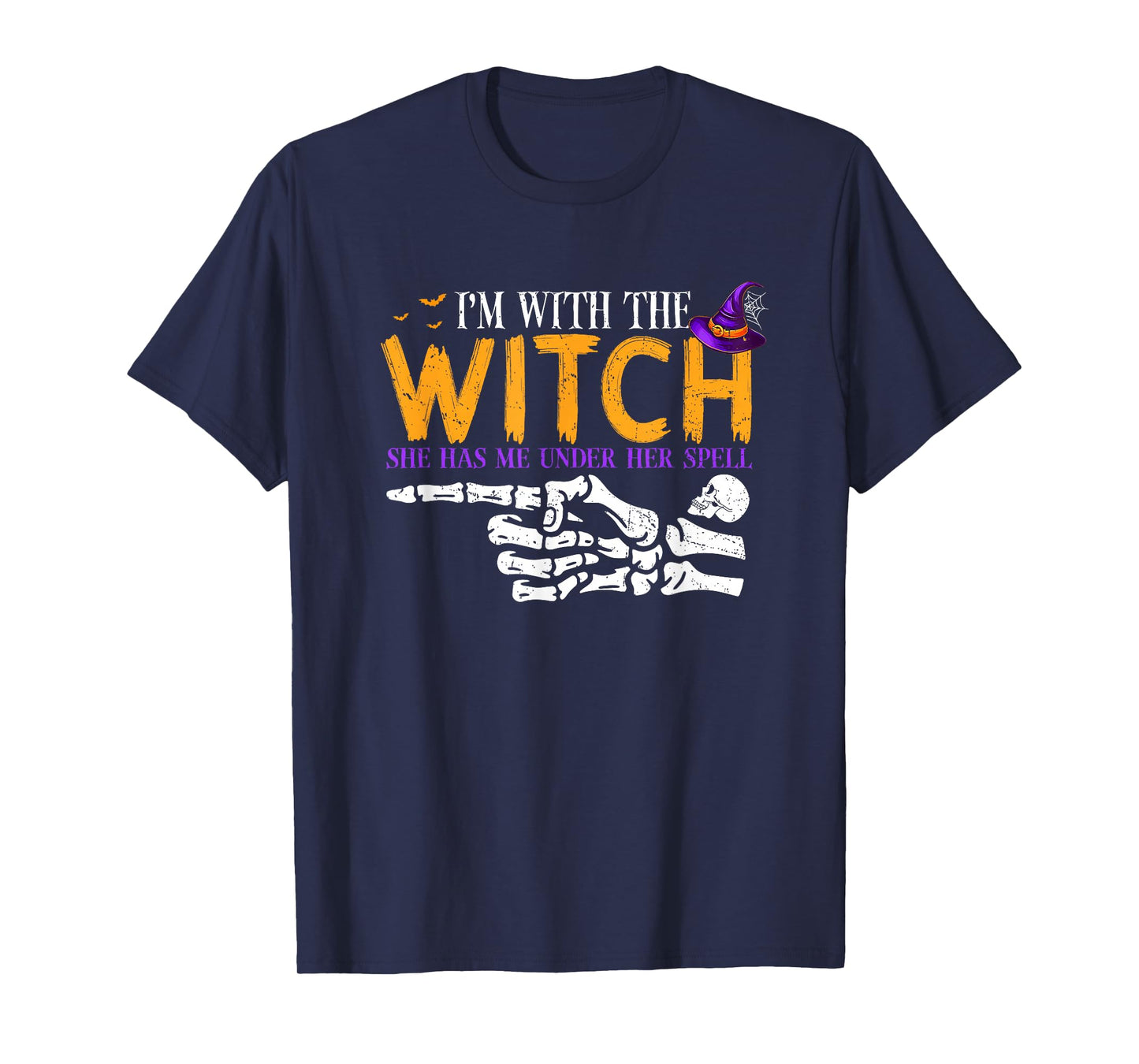 I'm with The Witch Funny Halloween Couple Costume Party T-Shirt
