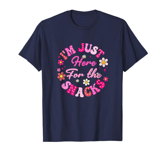 I'm Just Here For The Snacks Funny Saying Girls Kids T-Shirt