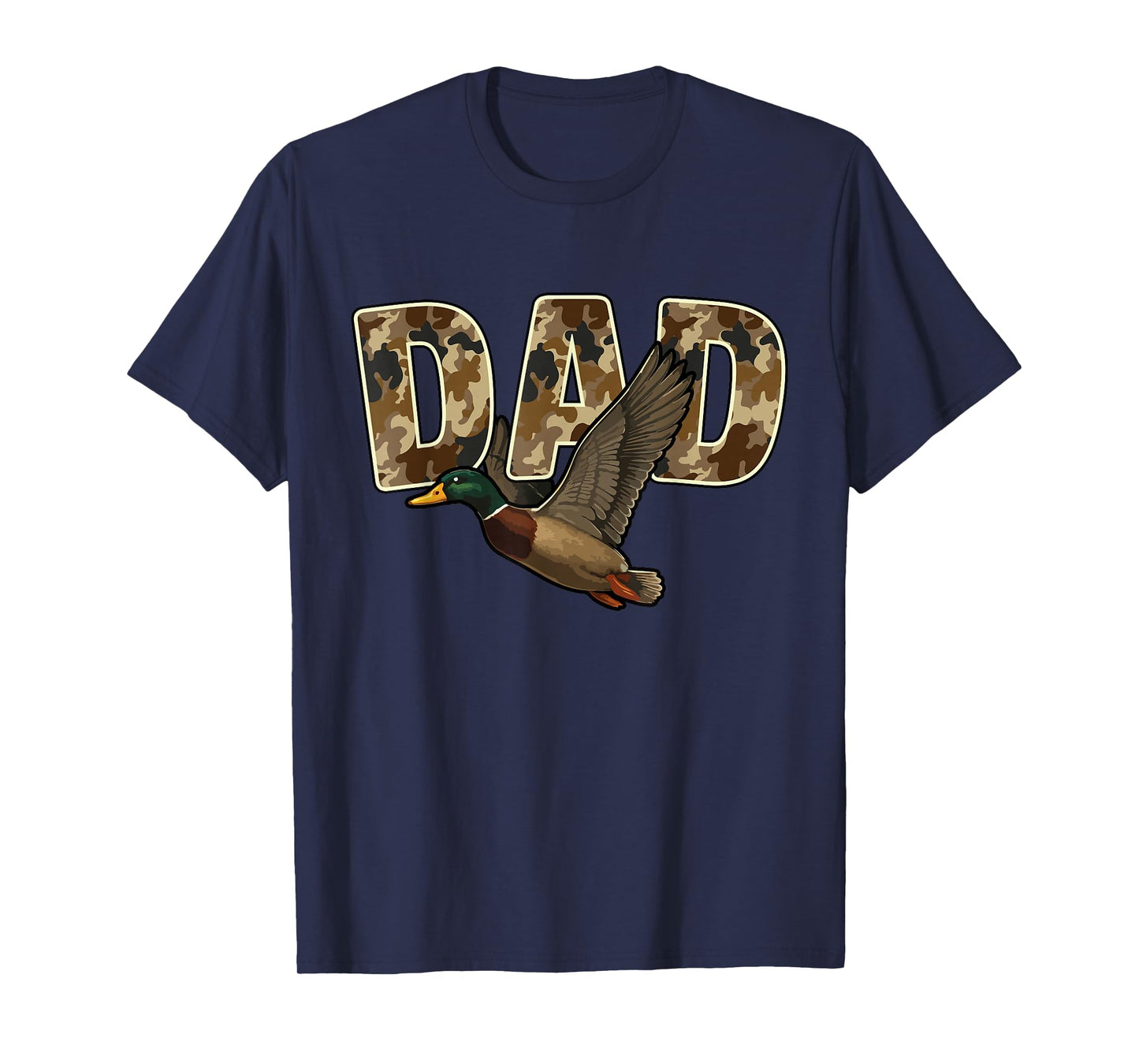 Camouflage Vintage Mallard Duck Retro Camo Hunting Dad T-Shirt