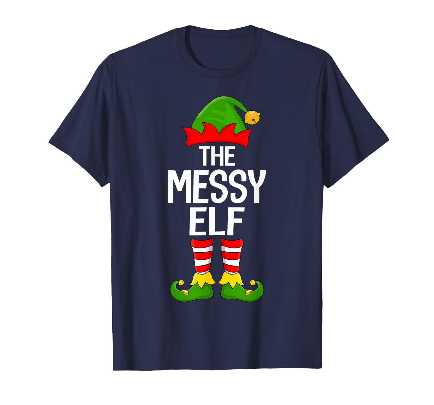 Messy Elf Xmas Matching Family Elf Squad Christmas T-Shirt