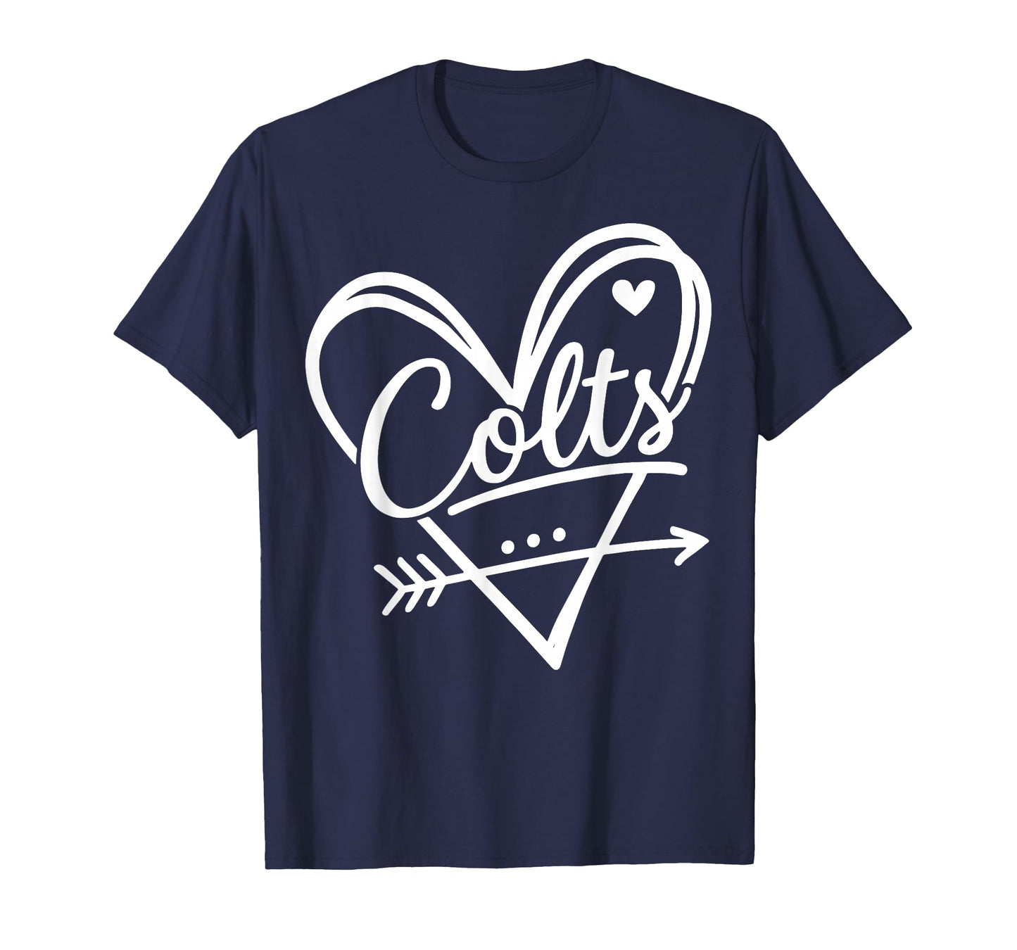 Vintage Colts Heart Lover Gift for Men Women Kid Boy Girl T-Shirt