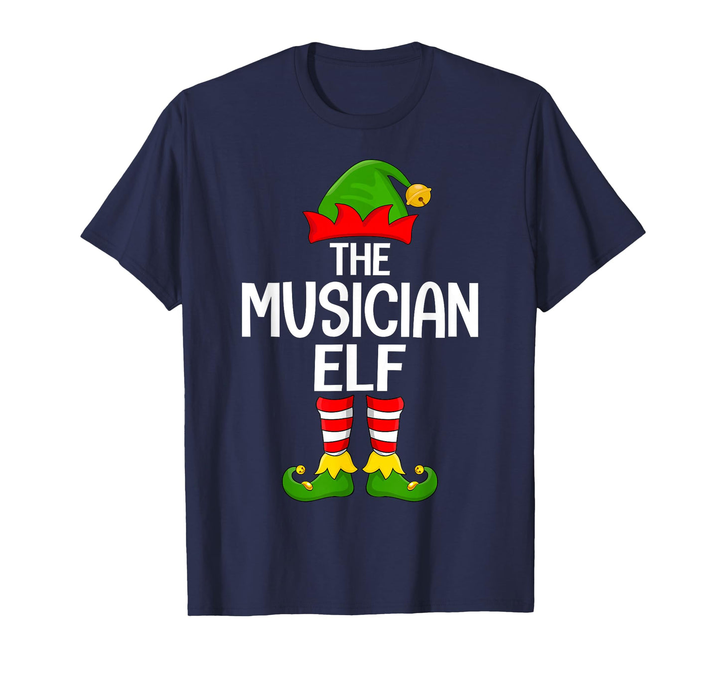 Musician Elf Xmas Matching Family Elf Squad Christmas T-Shirt