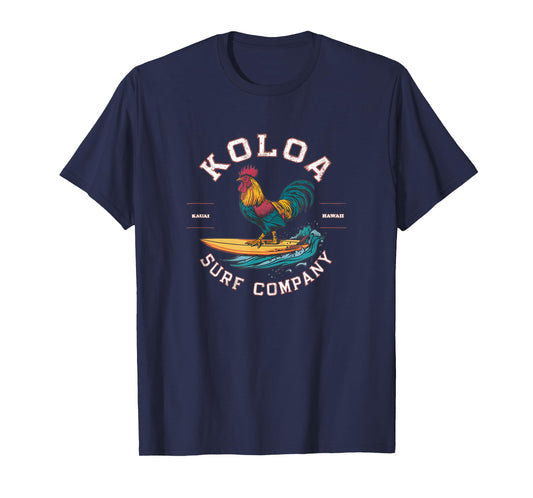 Koloa Surf Surfing Rooster Logo Lightweight, Graphic T-Shirt