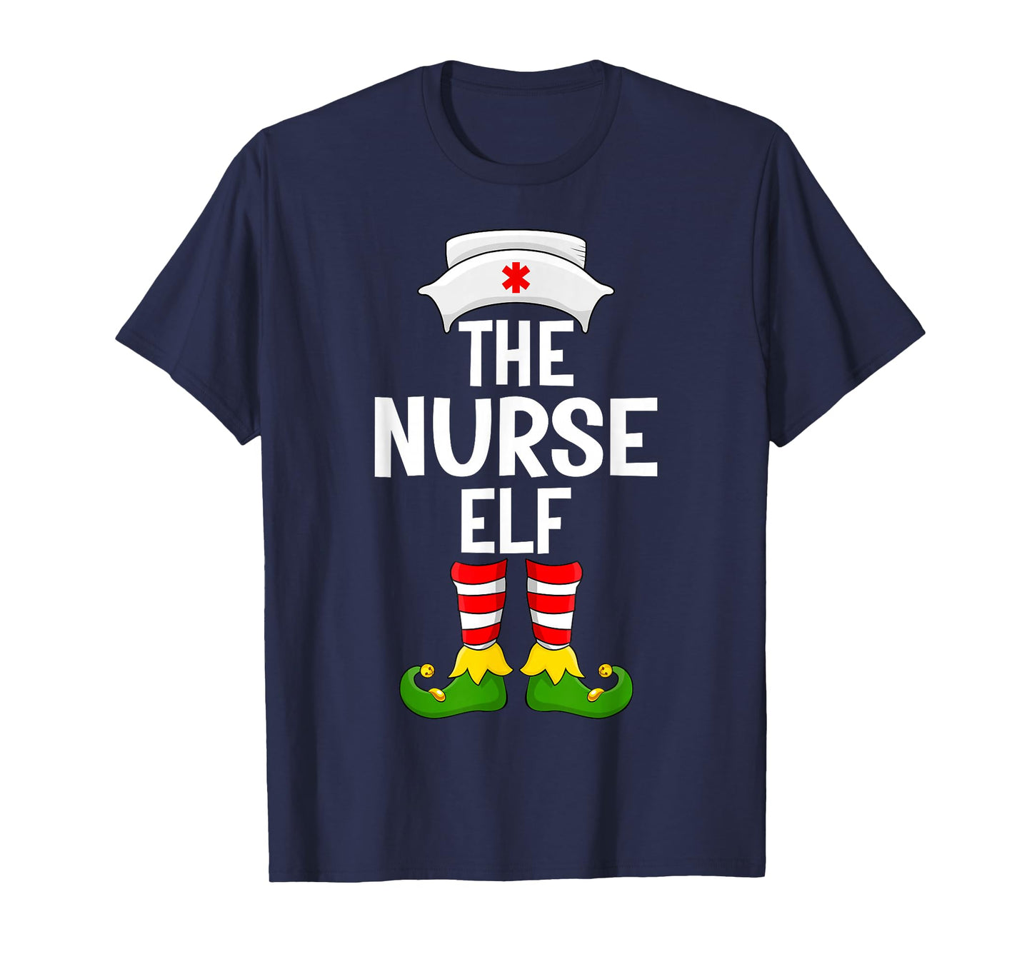 Nurse Elf Xmas Matching Family Elf Squad Christmas T-Shirt